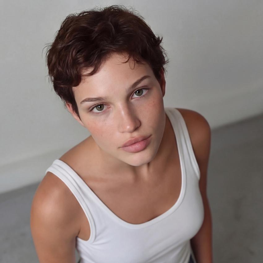 AI-generated image of digital model Ines